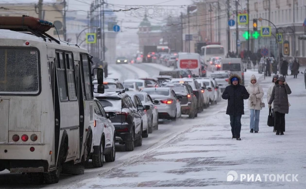 Пробки в 11 баллов за зиму фиксировались в Томске три раза