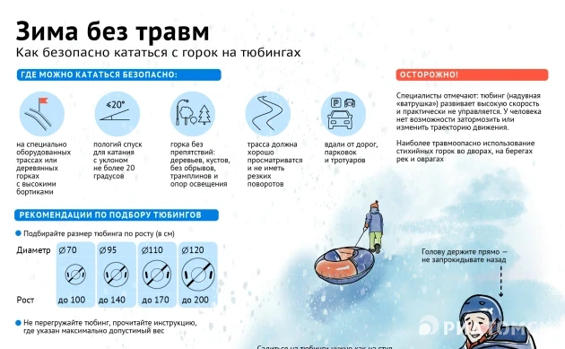 С ветерком и без ушибов: как томичам правильно кататься на тюбинге